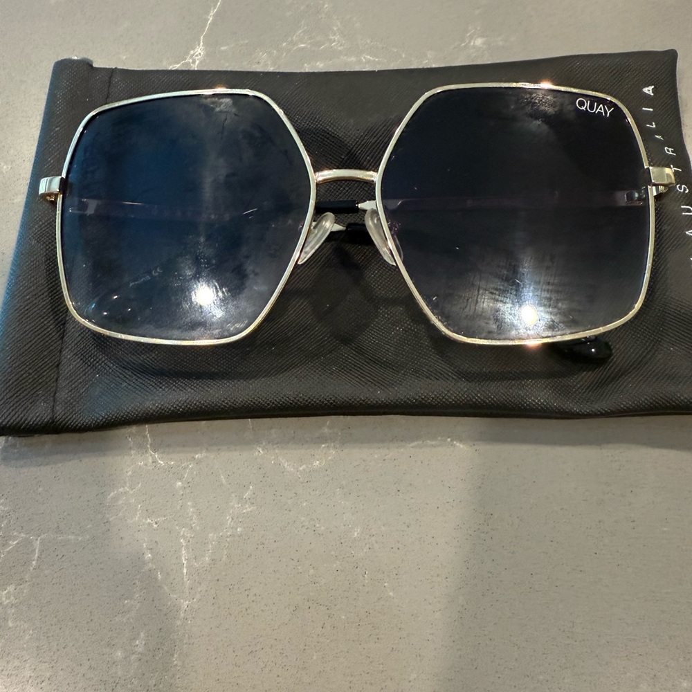 Quay Australia Silver Frame Sunglasses